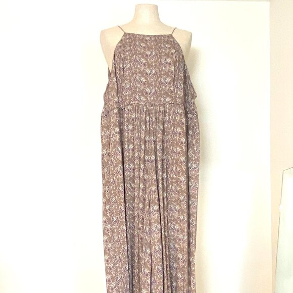 Forever 21 Purple Floral Floor-Length Jumpsuit - Picture 1 of 7